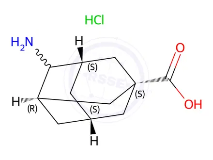 Chemical structure of 4-Aminoadamantane-1-carboxylic acid hydrochloride