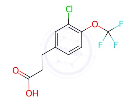 Chemical structure of 3-(3-Chloro-4-(trifluoromethoxy)phenyl)propanoic acid