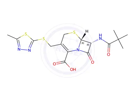 Chemical structure of 7-Pivalamido Cefazolin