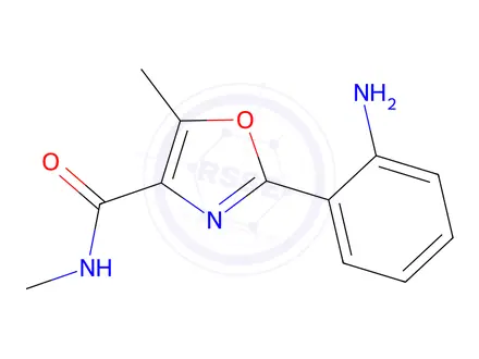 Chemical structure of 2-(2-Aminophenyl)-N,5-dimethyloxazole-4-carboxamide