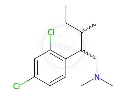 Chemical structure of 2,4-Dichloro-N,N-dimethyl-β-(1-methylpropyl)benzeneethanamine