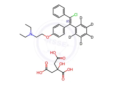 Chemical structure of Clomiphene-d5 Citrate