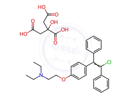 Chemical structure of Clomiphene citrate salt