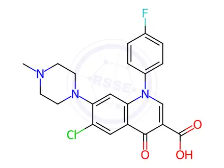 Chemical structure of Difloxacin Hydrochloride Trihydrate EP Impurity D