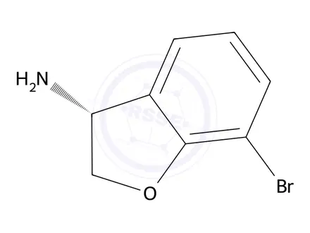 Chemical structure of (R)-7-Bromo-2,3-dihydrobenzofuran-3-amine