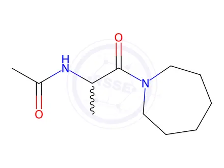 Chemical structure of N-[1-(azepan-1-yl)-1-oxopropan-2-yl]acetamide