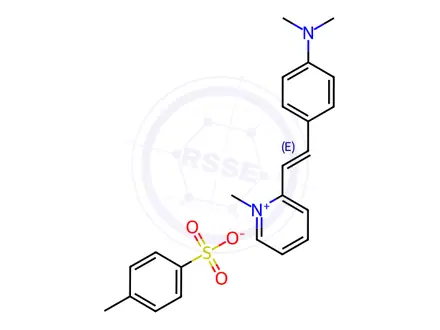 Chemical structure of 2-[p-(dimethylamino)styryl]-1-methylpyridinium toluene-p-sulphonate