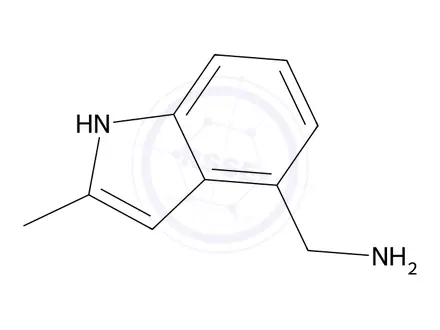 Chemical structure of (2-Methyl-1H-indol-4-yl)methanamine