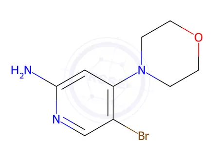 Chemical structure of 5-bromo-4-(morpholin-4-yl)pyridin-2-amine