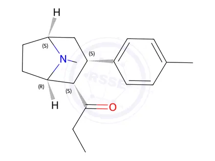 Chemical structure of 2-propanoyl-3-(4-tolyl)tropane