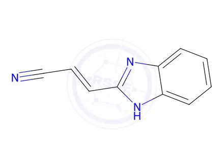 Chemical structure of 2-Propenenitrile,3-(1H-benzimidazol-2-yl)