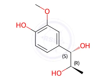 Chemical structure of erythro-1-(4-Hydroxy-3-methoxyphenyl)propane-1,2-diol