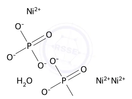 Chemical structure of Nickel(II) phosphate hydrate