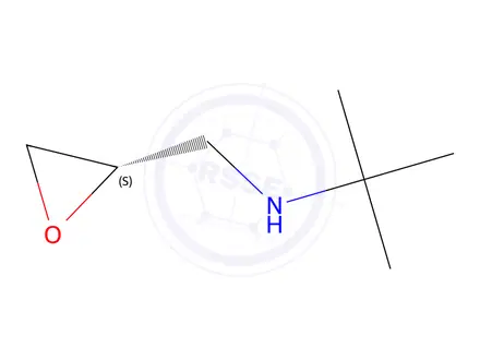 Chemical structure of Oxiranemethanamine, N-(1,1-dimethylethyl)-, (S)-