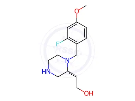 Chemical structure of 2-(1-(2-Fluoro-4-methoxybenzyl)piperazin-2-yl)ethan-1-ol