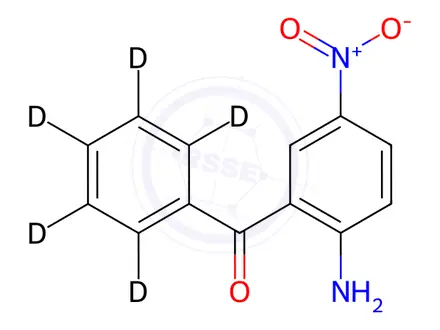 Chemical structure of 5-Amino-2-nitrobenzophenone-d5