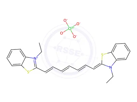 Chemical structure of 3,3'-DIETHYLTHIATRICARBOCYANINE PERCHLORATE