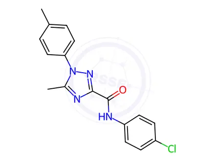 Chemical structure of N-(4-chlorophenyl)-5-methyl-1-(p-tolyl)-1H-1,2,4-triazole-3-carboxamide