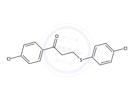 Chemical structure of 1-(4-Chlorophenyl)-3-((4-chlorophenyl)thio)propan-1-one