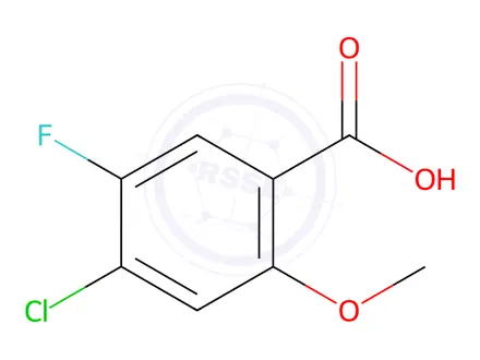 Chemical structure of Benzoic acid, 4-chloro-5-fluoro-2-methoxy-