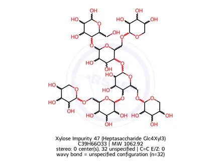 Chemical structure of Xylose Impurity 47 (Heptasaccharide Glc4Xyl3)