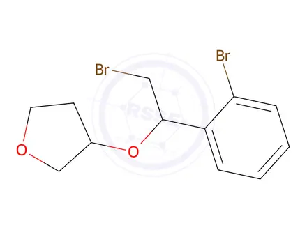 Chemical structure of 3-(2-Bromo-1-(2-bromophenyl)ethoxy)tetrahydrofuran