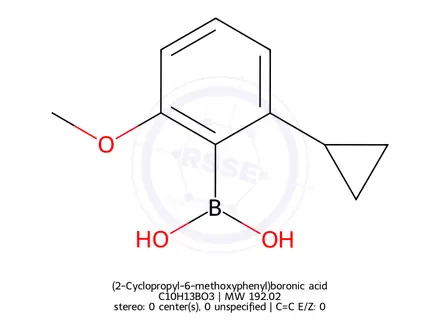 Chemical structure of (2-Cyclopropyl-6-methoxyphenyl)boronic acid