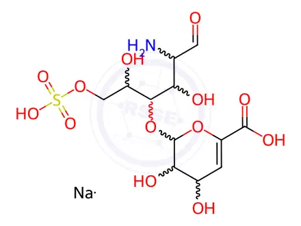 Chemical structure of Heparin Sodium Impurity 3 (Heparin Disaccharide II-H Disodium Salt)