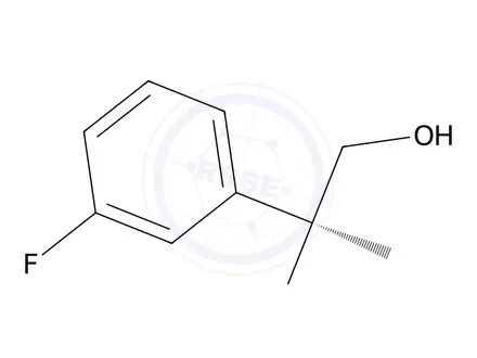 Chemical structure of (S)-2-amino-2-(3-fluorophenyl)propan-1-ol