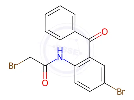 Chemical structure of N-(2-Benzoyl-4-bromophenyl)-2-bromoacetamide