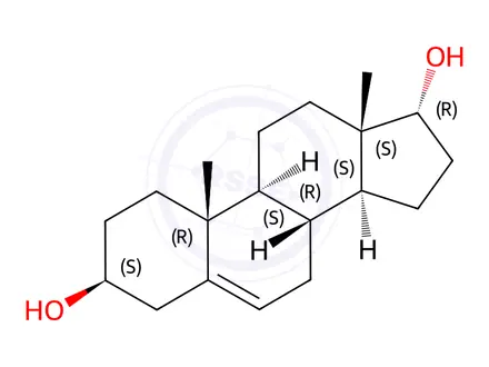 Chemical structure of Androst-5-ene-3,17-diol, (3β,17α)