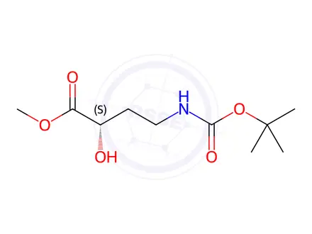 Chemical structure of (S)-Methyl 4-((Tert-Butoxycarbonyl)Amino)-2-Hydroxybut