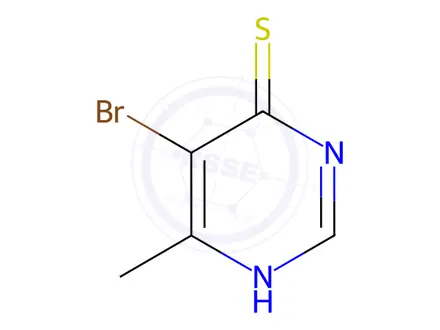 Chemical structure of 5-Bromo-6-methylpyrimidine-4-thiol