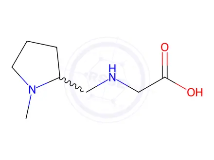 Chemical structure of 2-(((1-Methylpyrrolidin-2-yl)methyl)amino)acetic acid