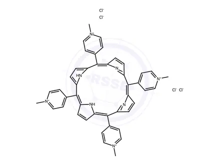 Chemical structure of TMPyP (tetrachloride)