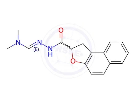 Chemical structure of N'-(1,2-dihydronaphtho[2,1-b]furan-2-carbonyl)-N,N-dimethylformohydrazonamide
