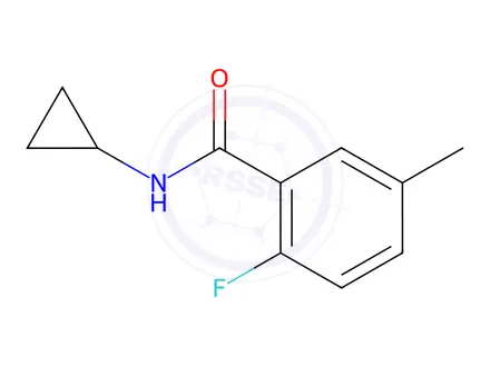 Chemical structure of N-cyclopropyl-2-fluoro-5-methylbenzamide