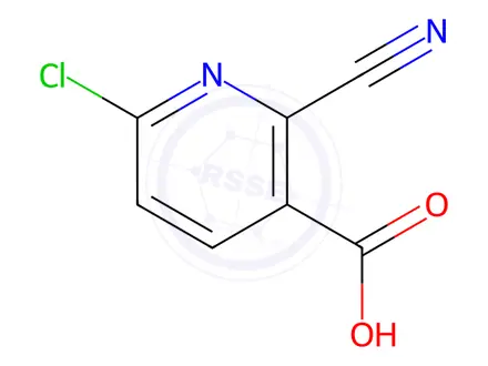 Chemical structure of 6-Chloro-2-cyanonicotinic acid
