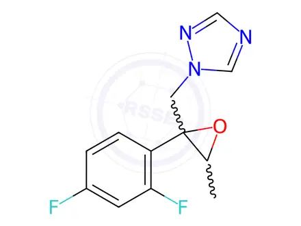 Chemical structure of 1-((2-(2,4-Difluorophenyl)-3-methyloxiran-2-yl)methyl)-1H-1,2,4-triazole
