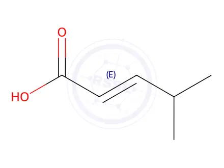Chemical structure of (E)-4-methylpent-2-enoic acid
