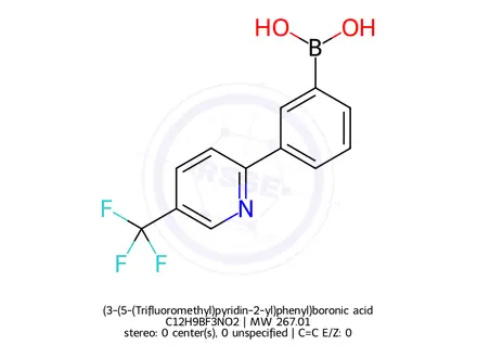 Chemical structure of (3-(5-(Trifluoromethyl)pyridin-2-yl)phenyl)boronic acid