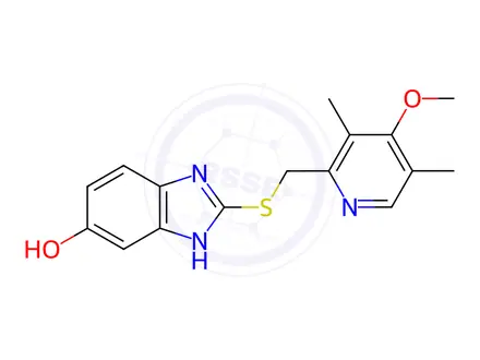 Chemical structure of 5-O-Desmethyl Omeprazole Sulfide