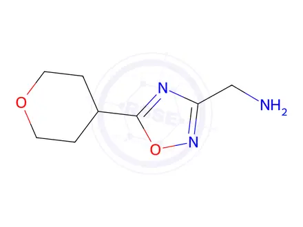 Chemical structure of (5-(Tetrahydro-2h-pyran-4-yl)-1,2,4-oxadiazol-3-yl)methanamine