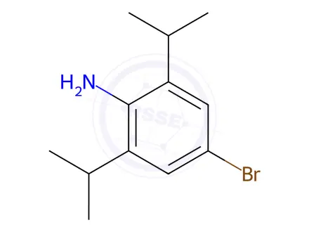 Chemical structure of 4-Bromo-2,6-diisopropylaniline