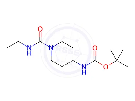 Chemical structure of Tert-butyl (1-(ethylcarbamoyl)piperidin-4-yl)carbamate