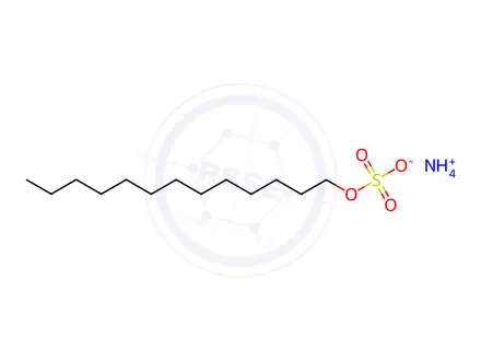 Chemical structure of ammonium tridecan-1-yl sulphate
