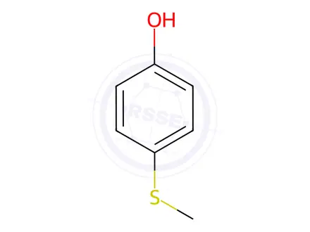 Chemical structure of 4-(Methylmercapto)phenol