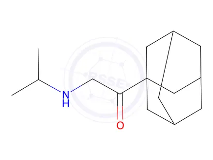 Chemical structure of 1-(Adamantan-1-yl)-2-(isopropylamino)ethanone hydrochloride