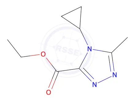 Chemical structure of ethyl 4-cyclopropyl-5-methyl-4H-1,2,4-triazole-3-carboxylate