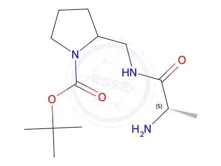 Chemical structure of tert-Butyl 2-(((S)-2-aminopropanamido)methyl)pyrrolidine-1-carboxylate